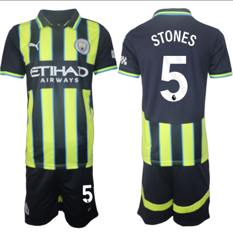 Men 2024-2025 Club Manchester City away black green #5 Soccer Jersey